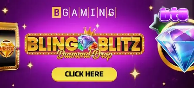 Interface brilhante e metálica do slot Bling Blitz Diamond Drop